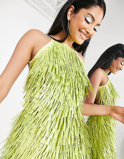 shard sequin dress An ombr sequin shard dress with a high frontal slit bringing youthful exuberance to cocktail hour #Untouched #ReadytoWear #TWSS23 #ParisFashionWeek #TonyWardRTWSS23