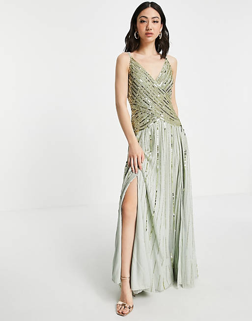 Sheer discount embellished dress