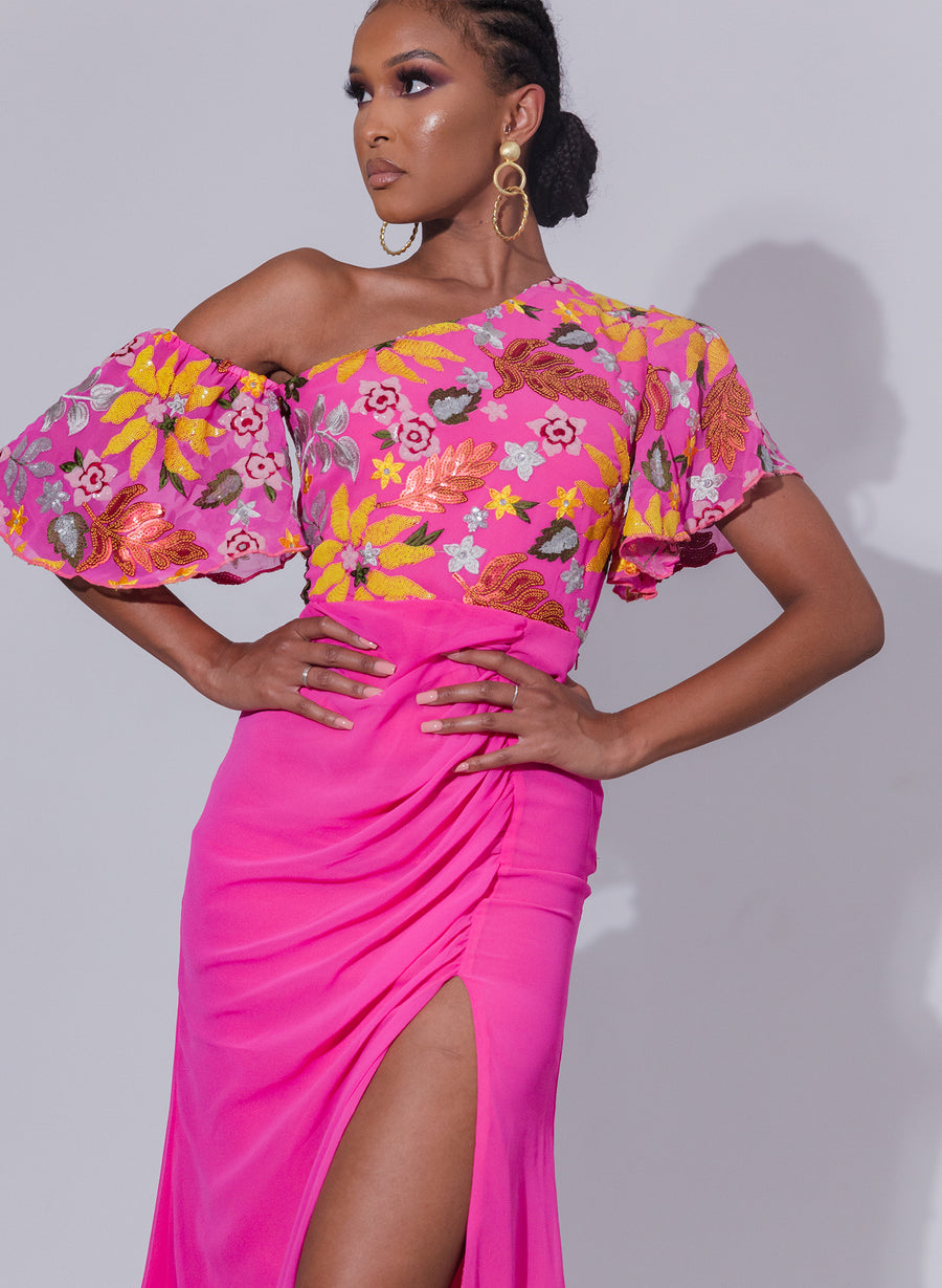 virgos lounge pink dress RAISA DRESS Lolliesvintagestore