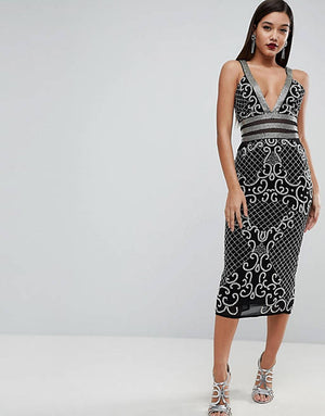 STRAPPY MIDI DRESS